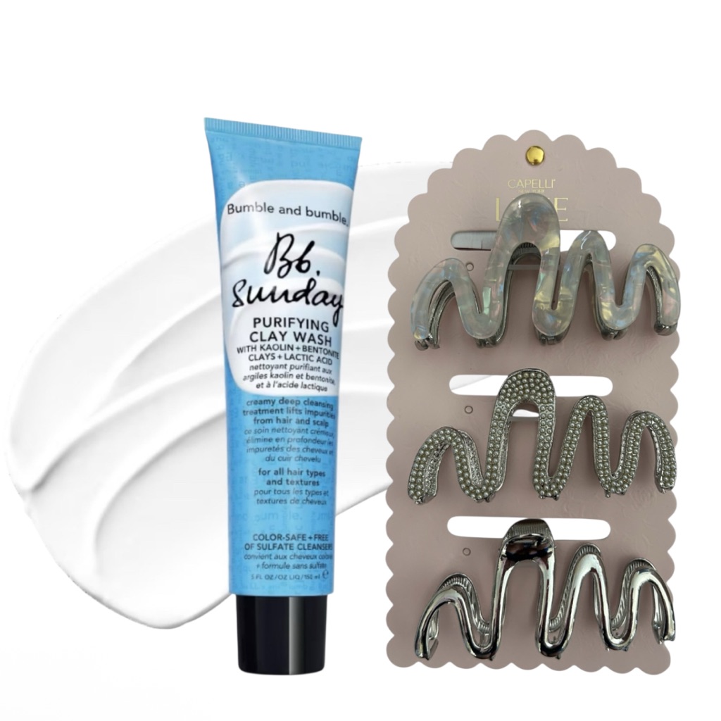 Bumble  Bumble Clay Wash And Capelli Ny Luxe Hair Clips